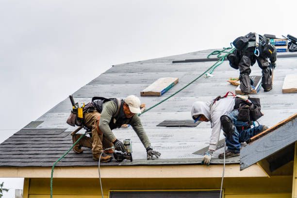 Professional Gutter Installation technician working in Jacksonville, IL